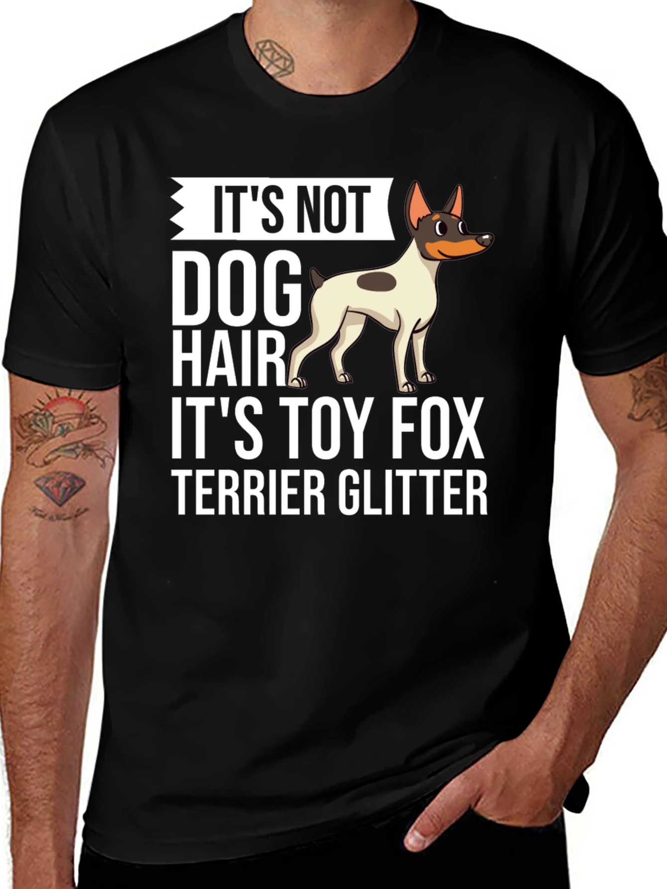 Toy Fox Terrier Glitter T-Shirt - Dog Lover Tee