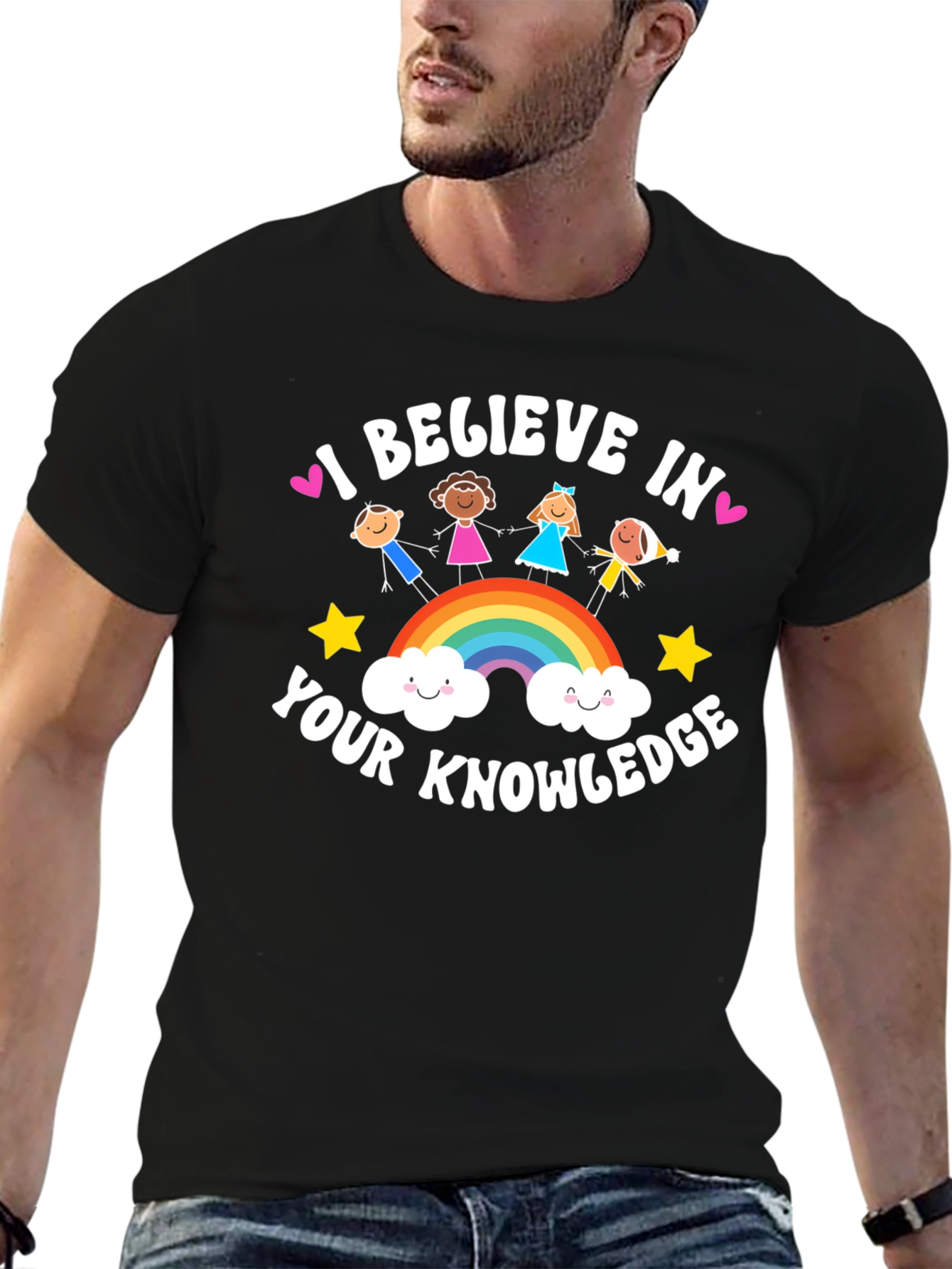 I Believe in Your Knowledge Black T-Shirt