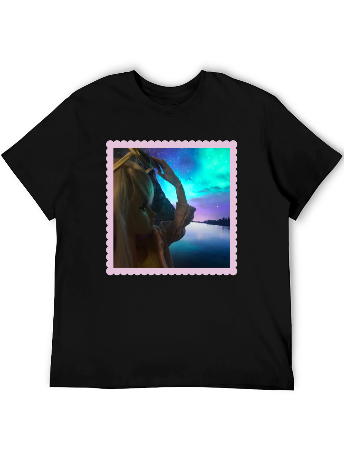 Aurora Barbie Graphic Tee - Stylish Black T-Shirt