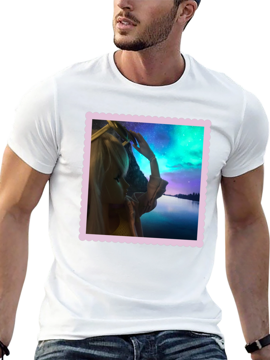 Aurora Barbie Graphic Tee - Stylish Black T-Shirt