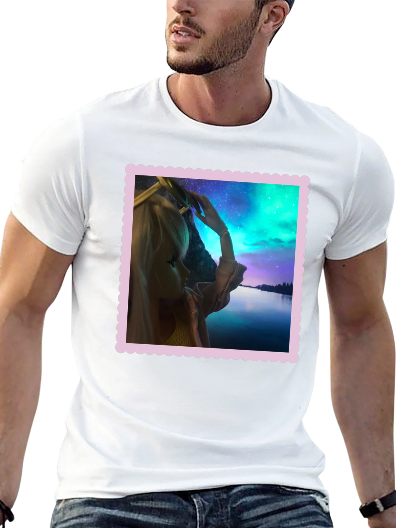 Aurora Barbie Graphic Tee - Stylish Black T-Shirt