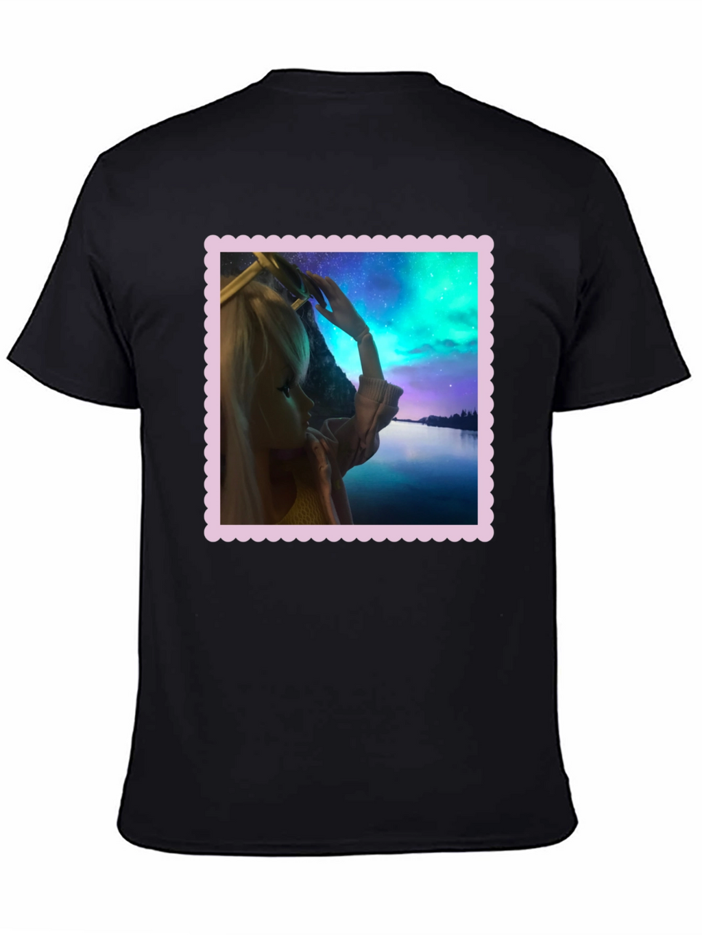 Aurora Barbie Graphic Tee - Stylish Black T-Shirt