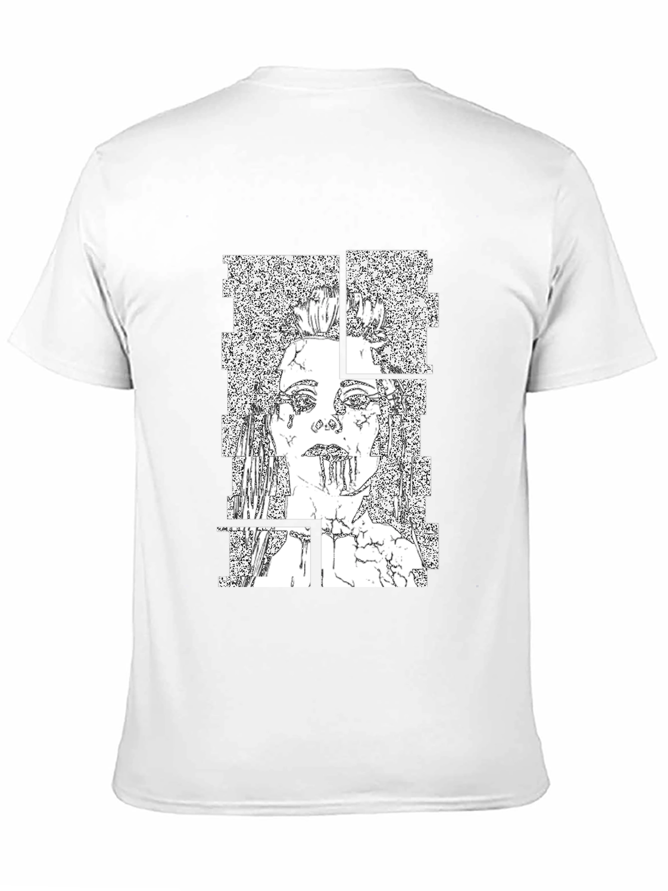 Abstract Graphic Print T-Shirt - Black