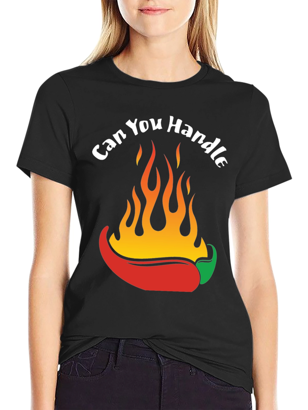 Spicy Chili Pepper Flames Graphic T-Shirt