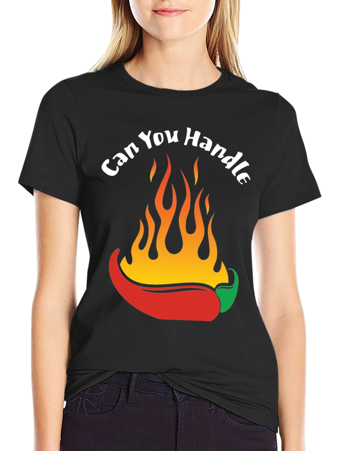 Spicy Chili Pepper Flames Graphic T-Shirt