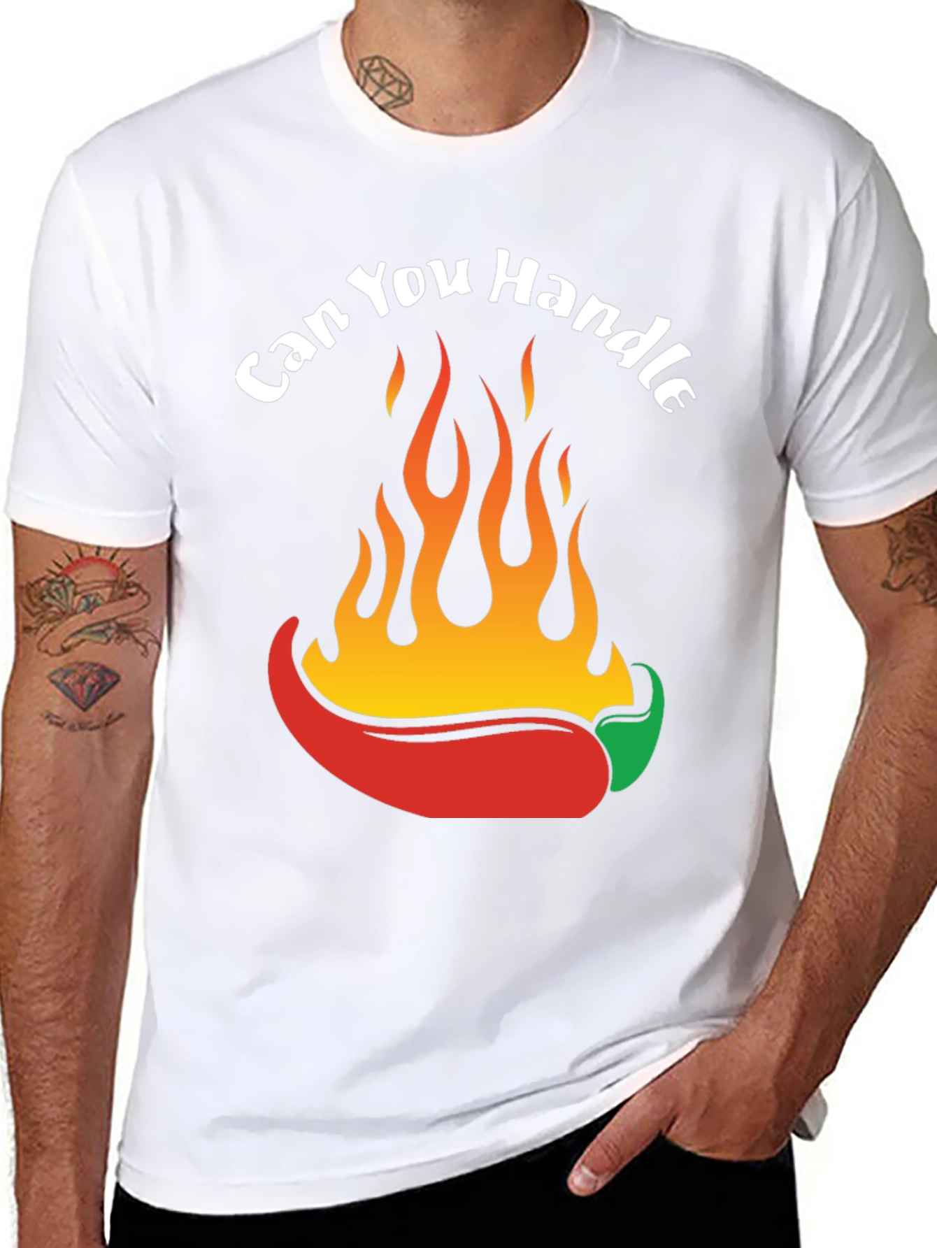 Spicy Chili Pepper Flames Graphic T-Shirt