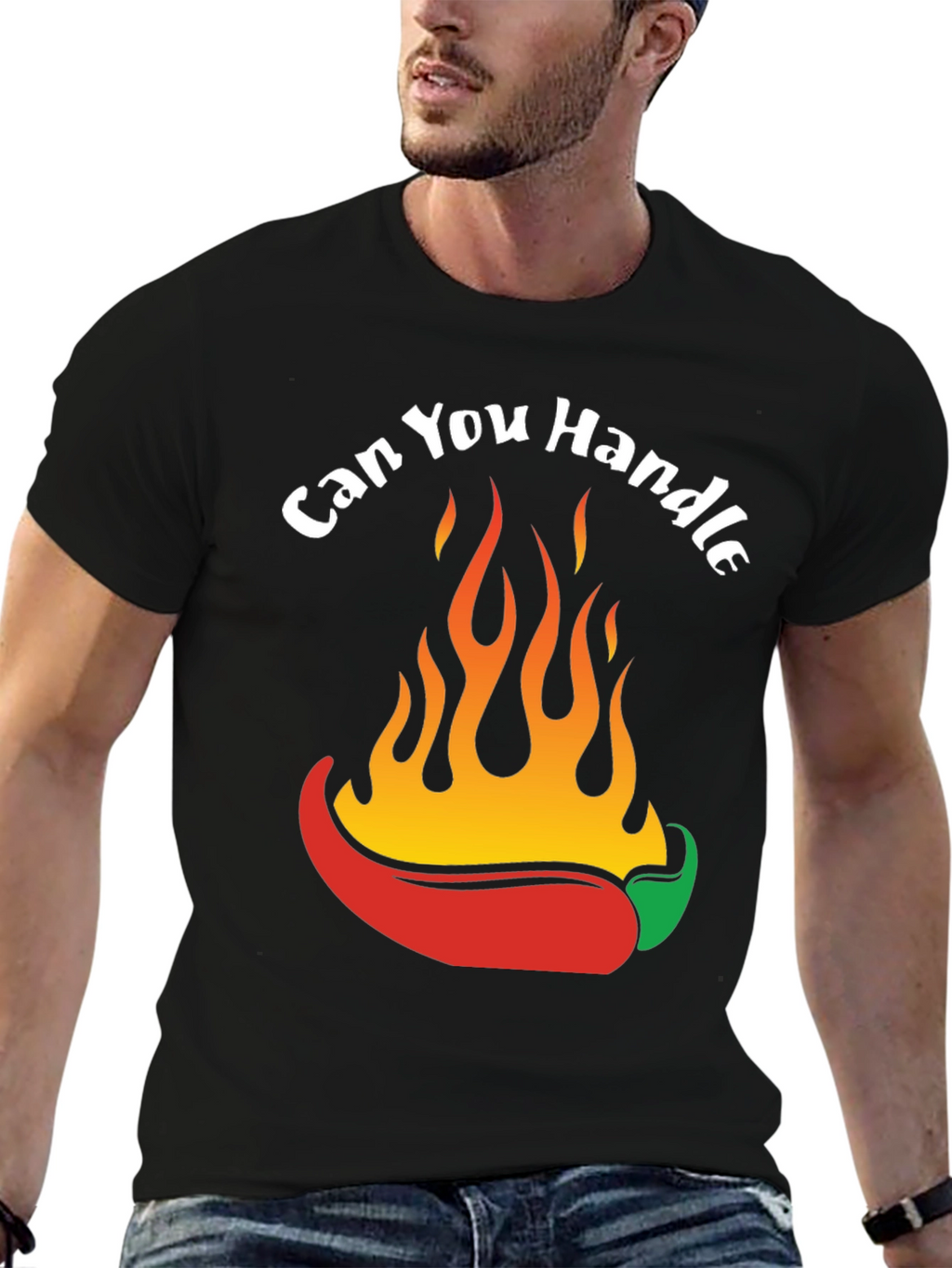 Spicy Chili Pepper Flames Graphic T-Shirt