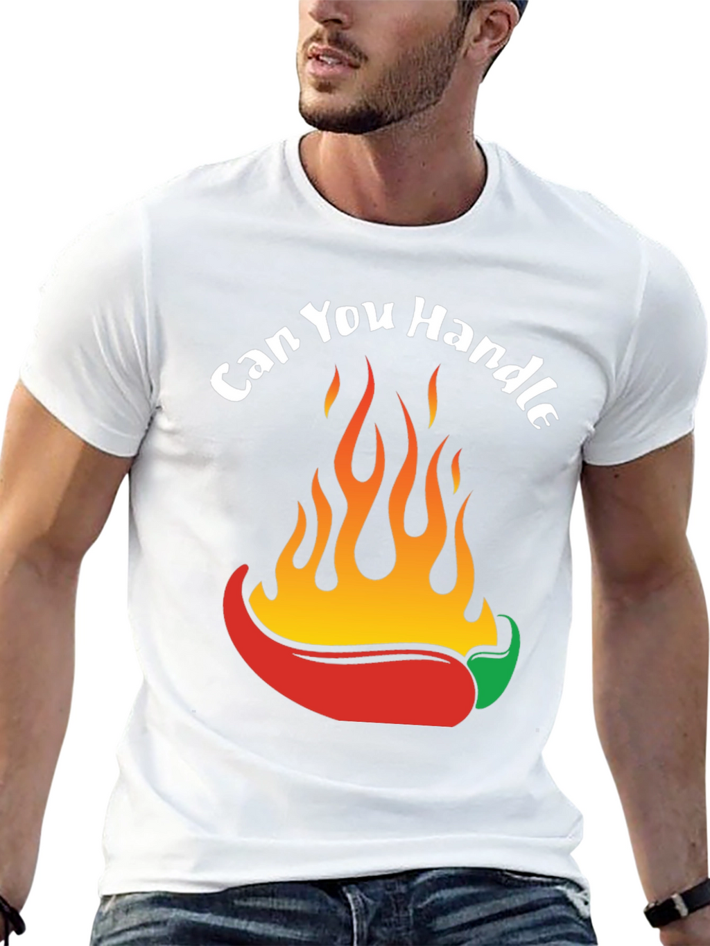Spicy Chili Pepper Flames Graphic T-Shirt