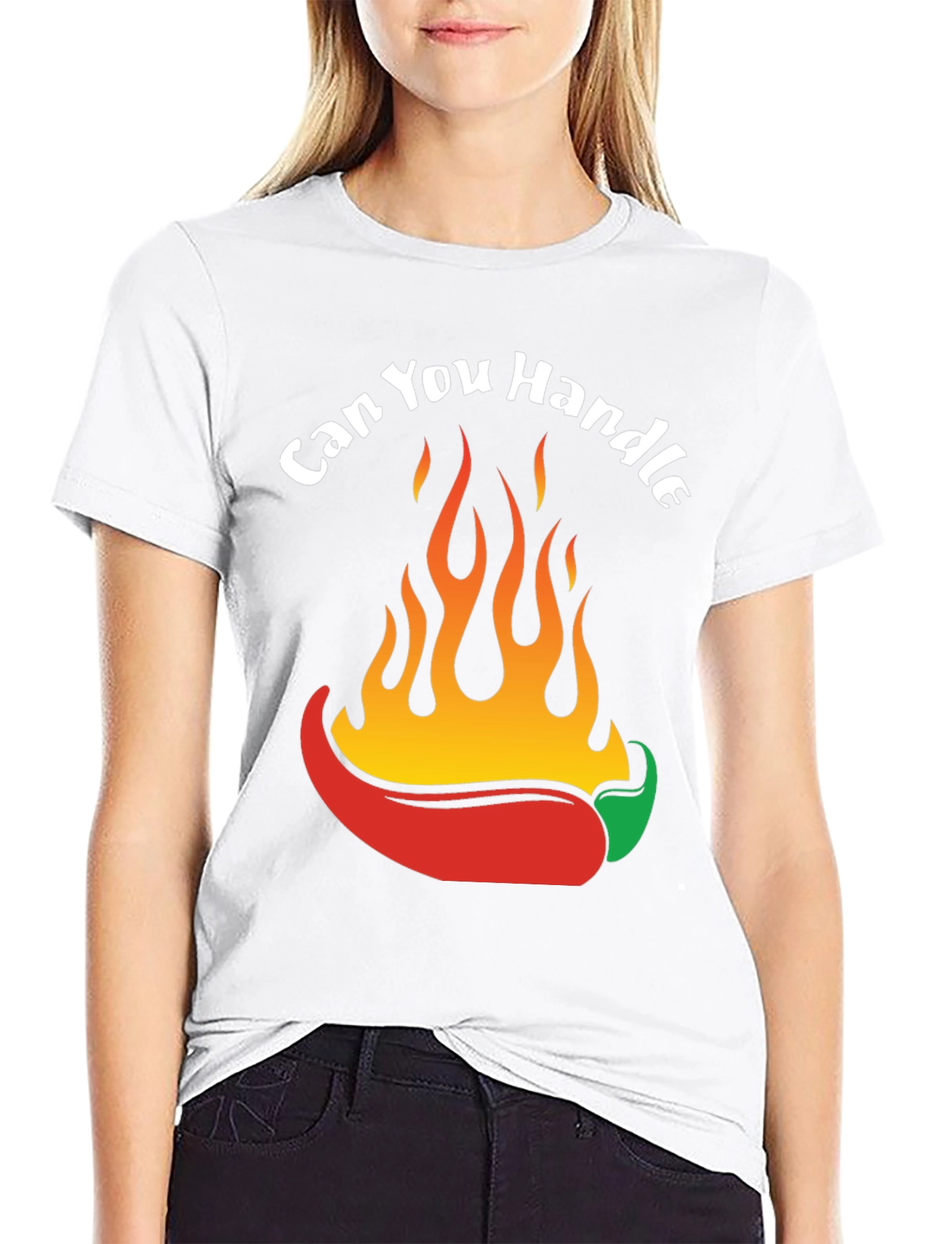 Spicy Chili Pepper Flames Graphic T-Shirt