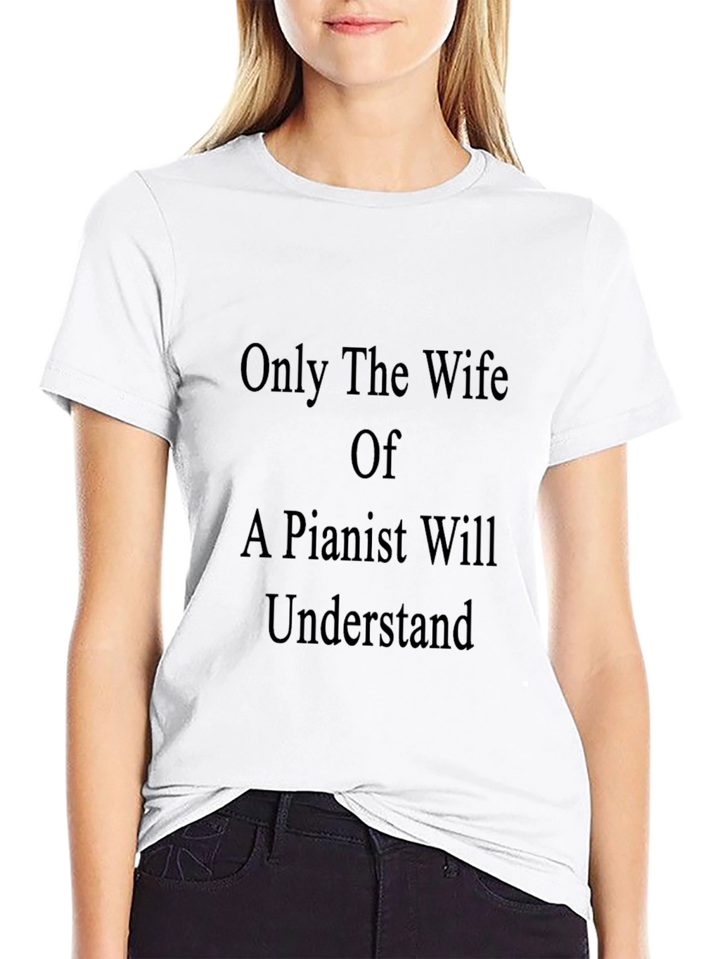 Pianist Wife T-Shirt - Humorous Music Lover Gift