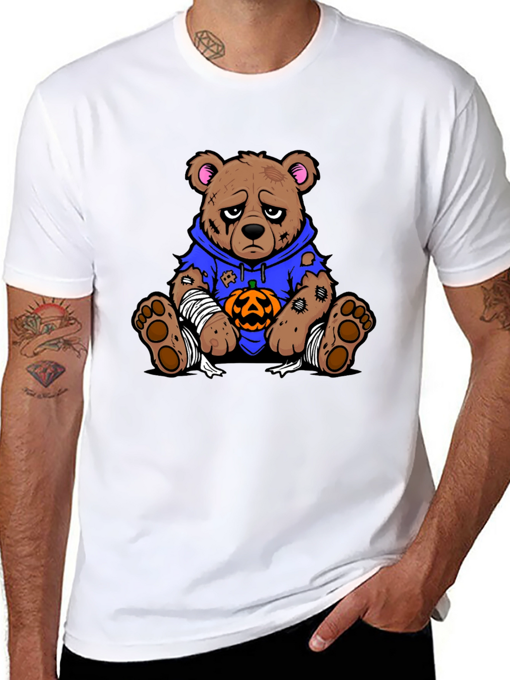 Halloween Teddy Bear Graphic T-Shirt