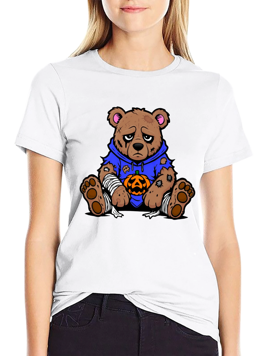 Halloween Teddy Bear Graphic T-Shirt
