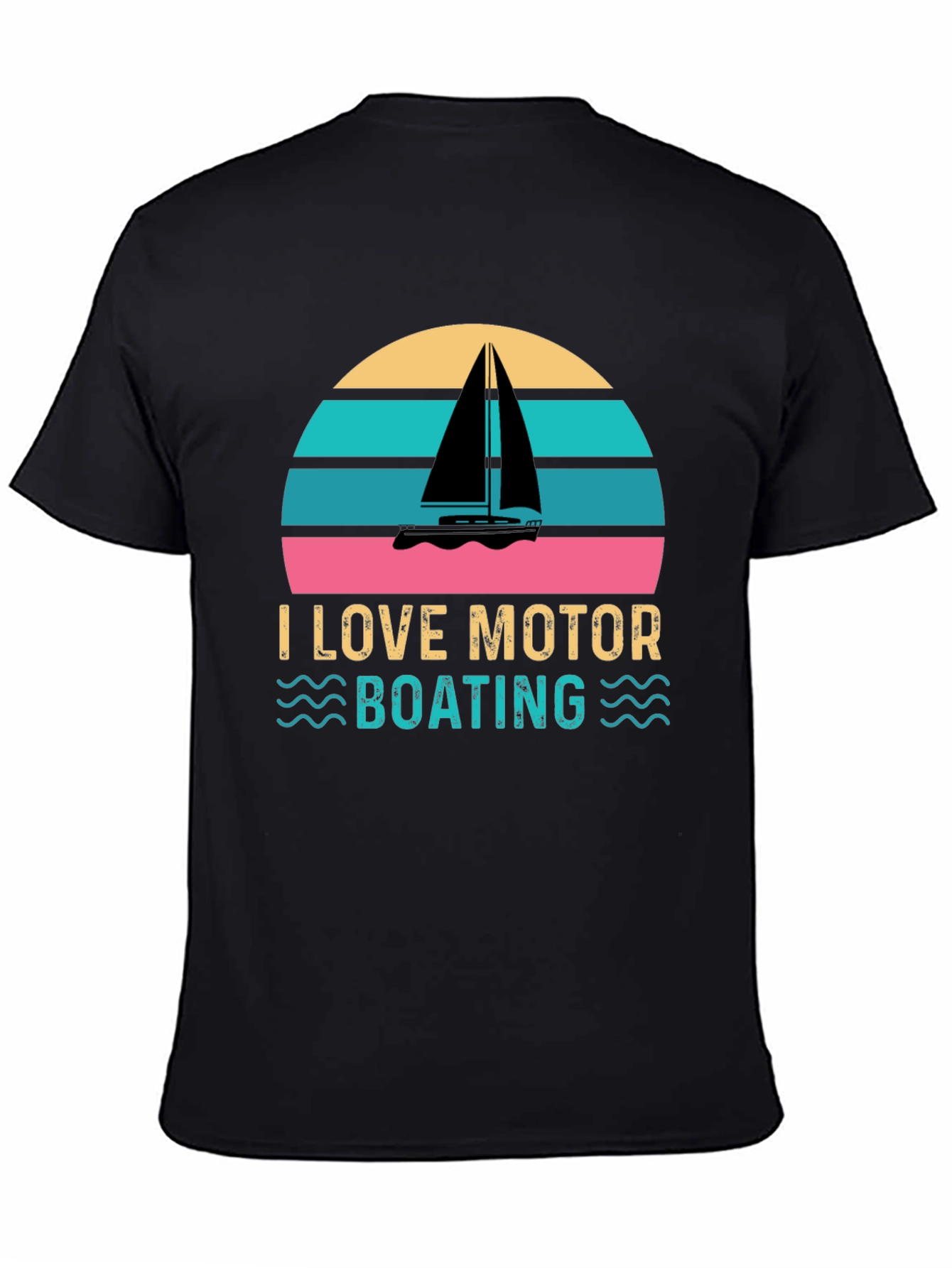 I Love Motor Boating Tee Retro Boat Graphic T-Shirt