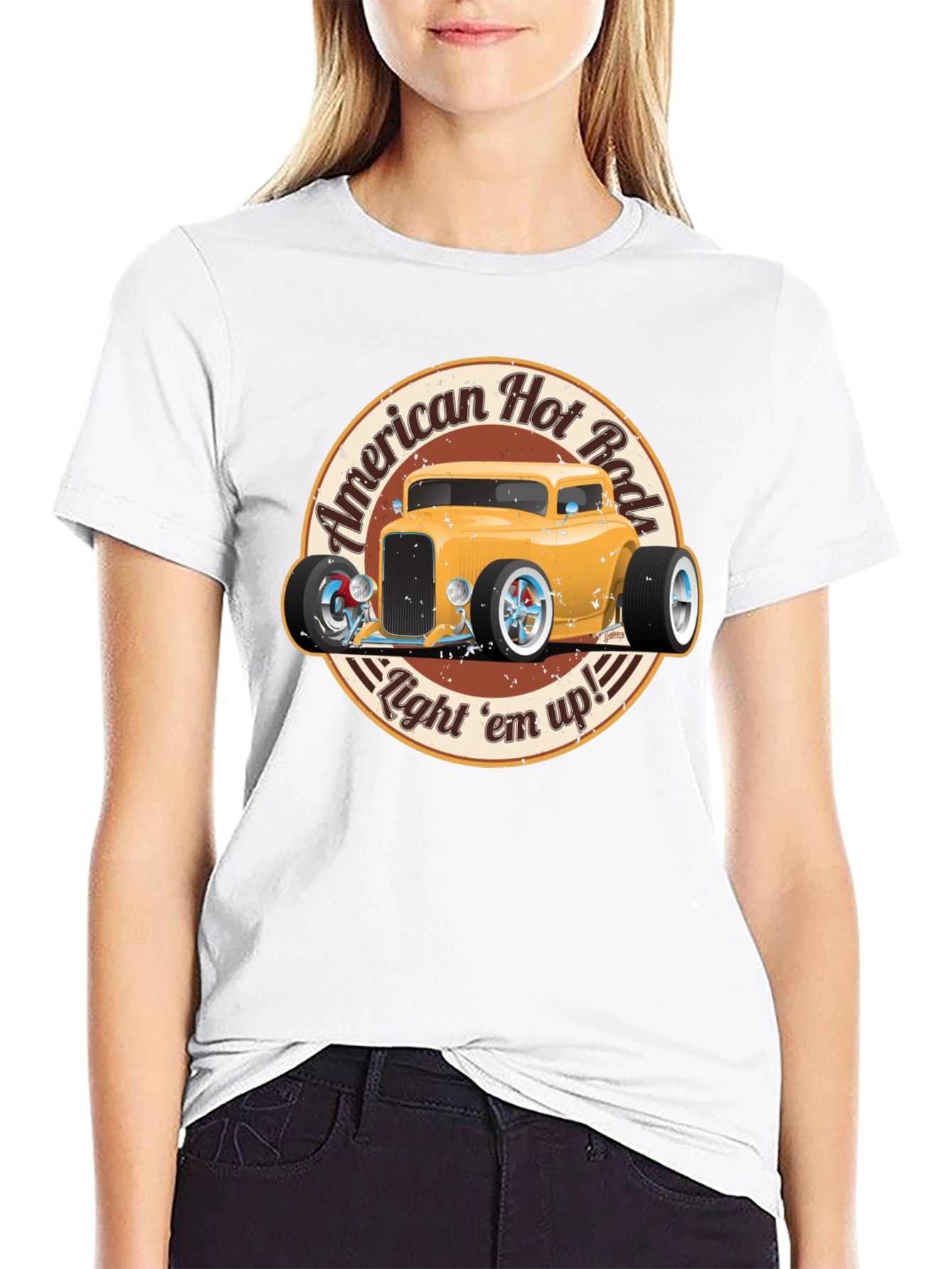 American Hot Rod T-Shirt - Light em up!