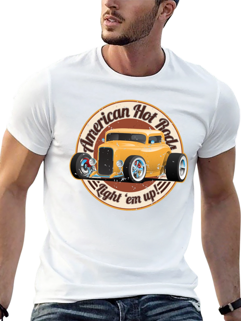 American Hot Rod T-Shirt - Light em up!