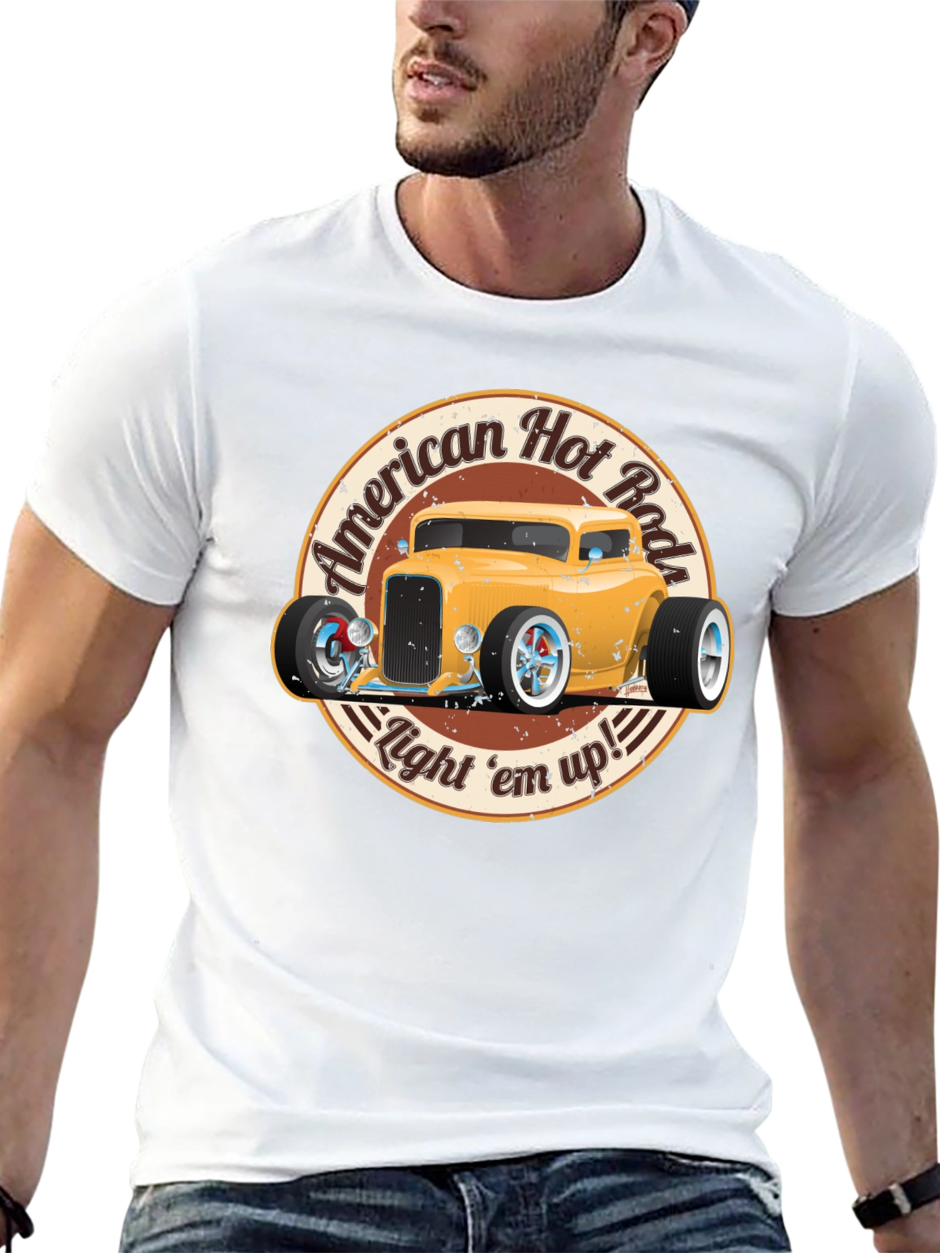 American Hot Rod T-Shirt - Light em up!