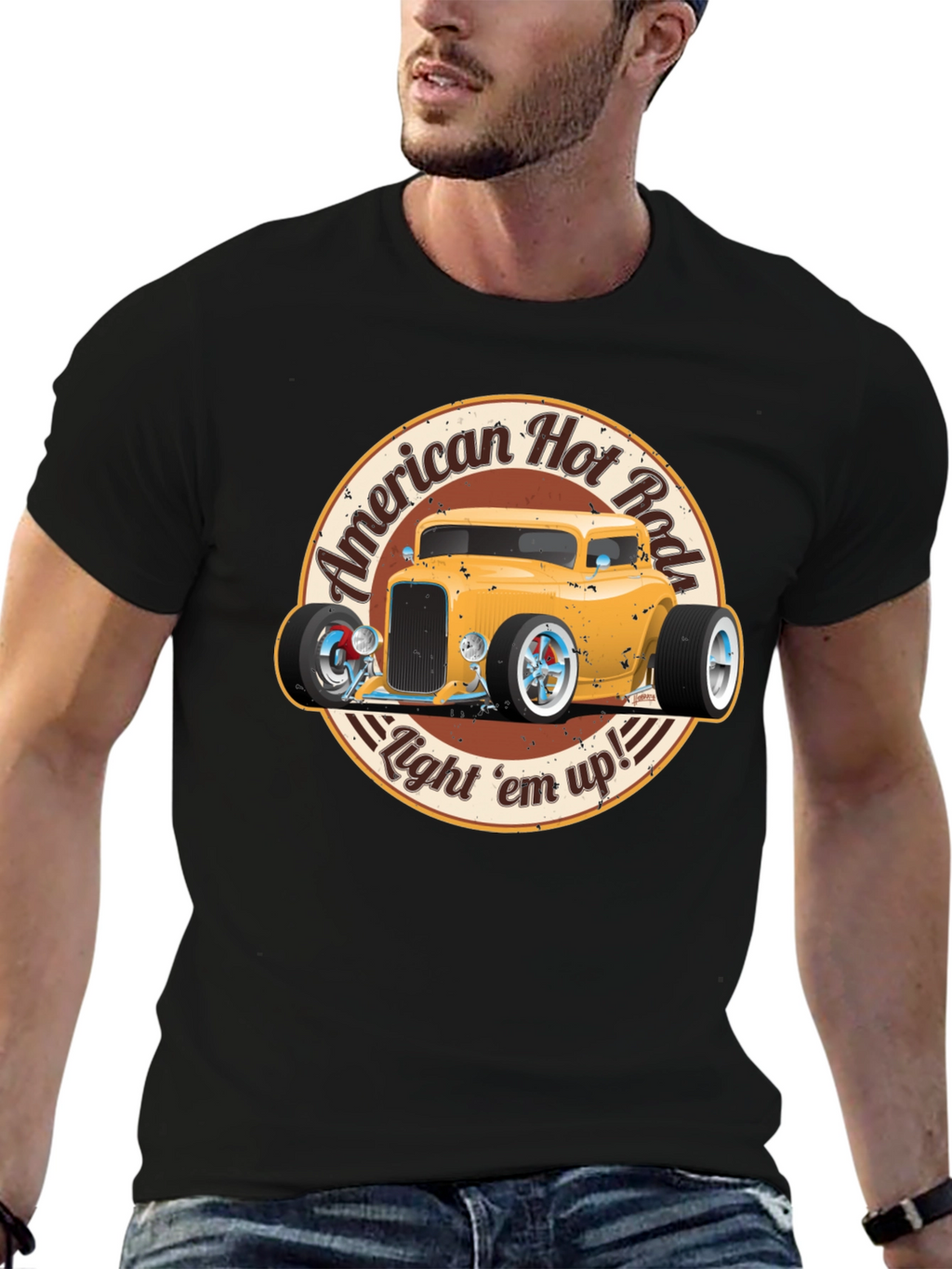American Hot Rod T-Shirt - Light em up!