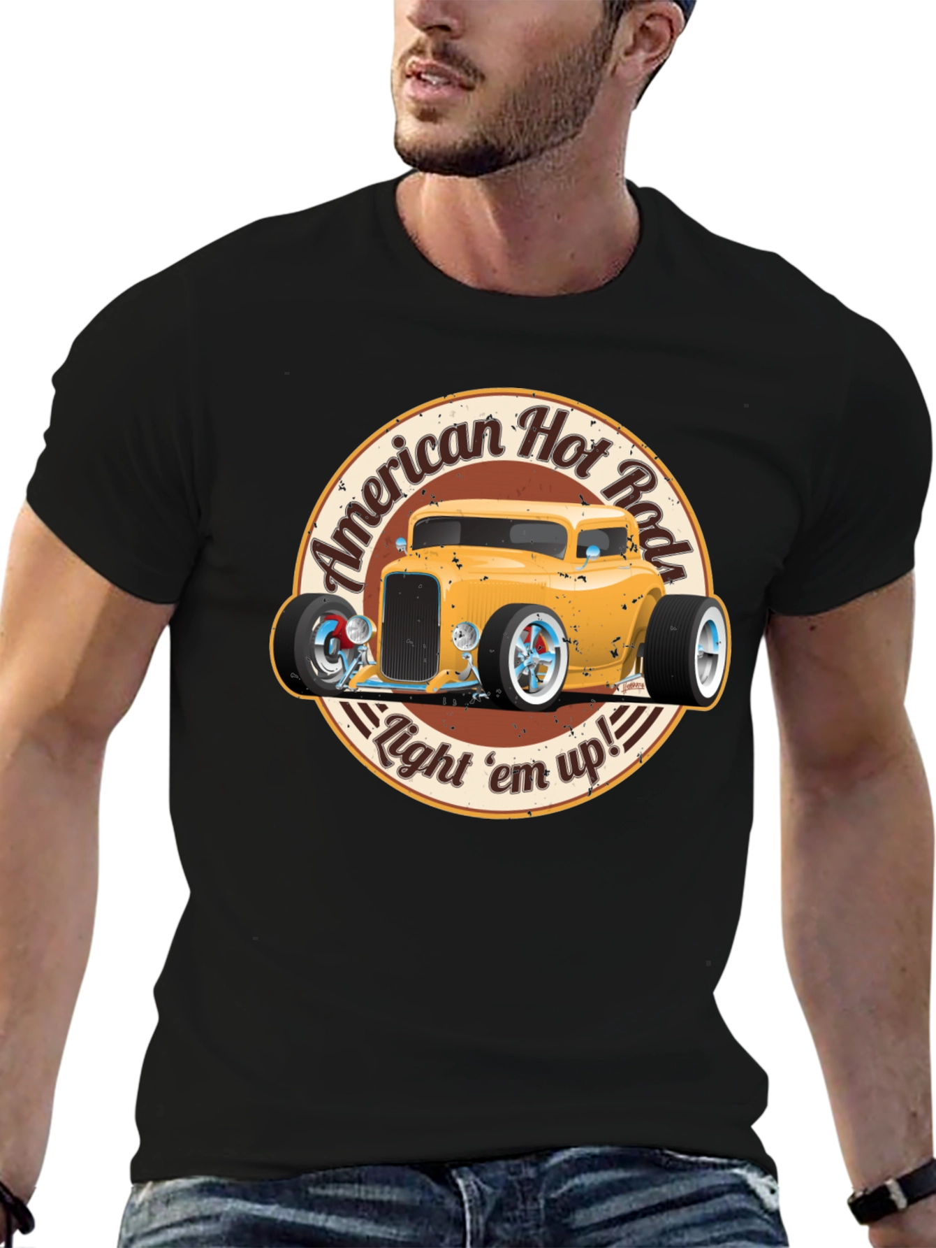 American Hot Rod T-Shirt - Light em up!