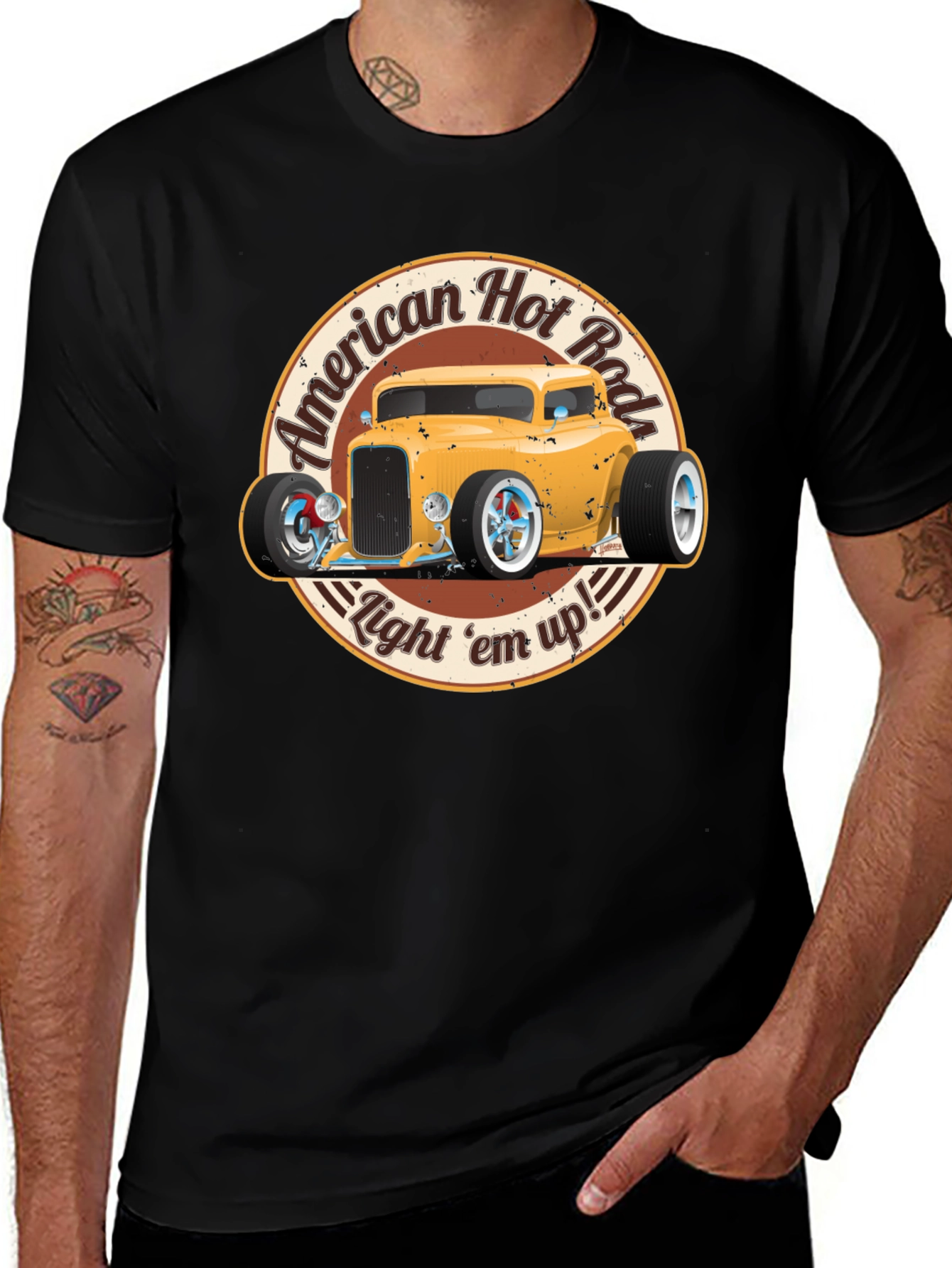 American Hot Rod T-Shirt - Light em up!