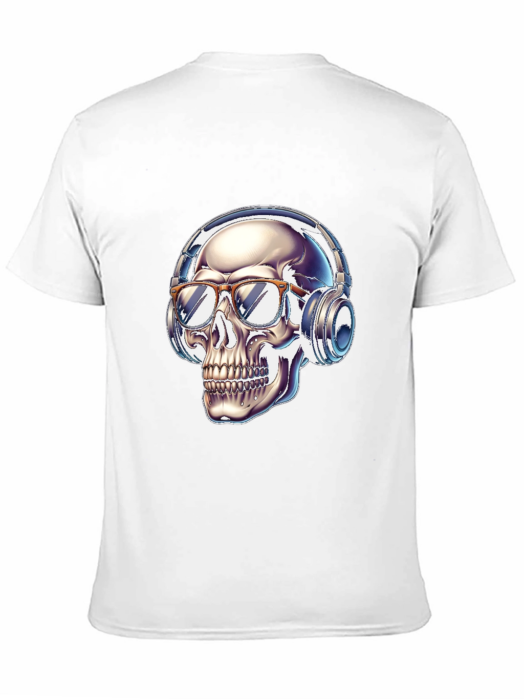 Skull with Headphones Graphic Tee - Modern Streetwear Style