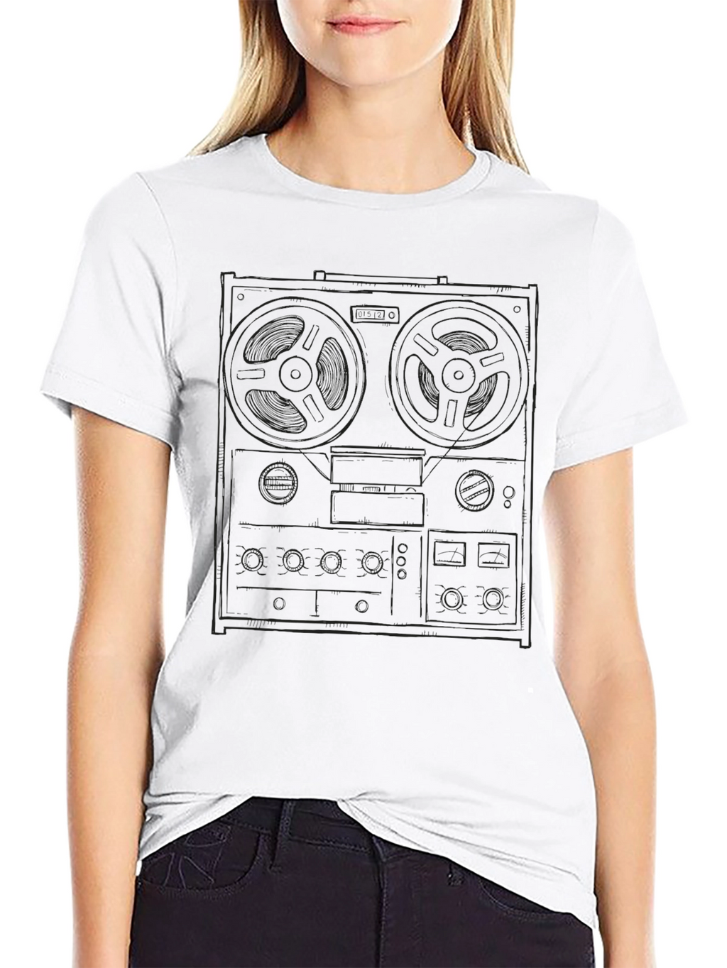 Retro Reel-to-Reel Tape Deck Graphic Tee