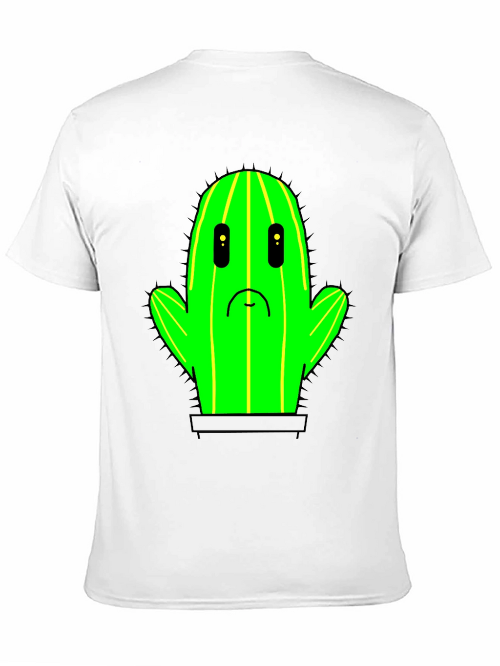 Sad Cactus T-Shirt - Black Cotton Graphic Tee