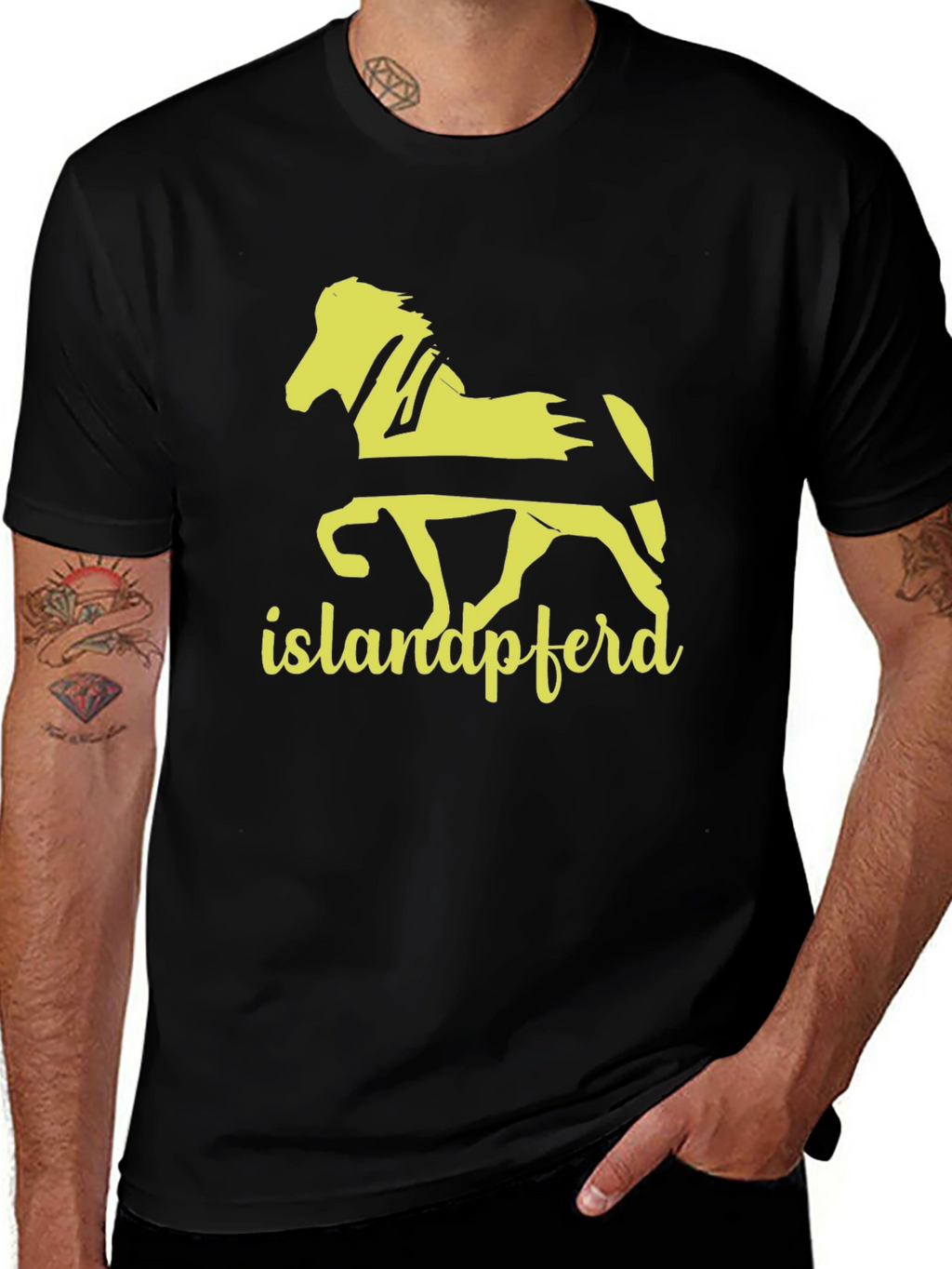 Icelandic Horse T-Shirt - Islandpferd Tee - Black