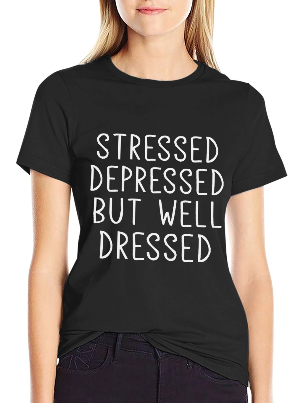 Stressed Depressed Well Dressed Graphic Tee