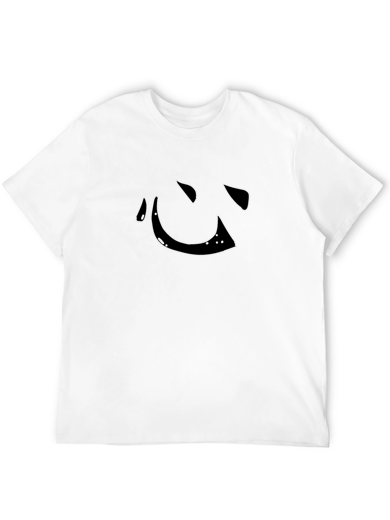 Black Tee with Minimalist Heart Graphic