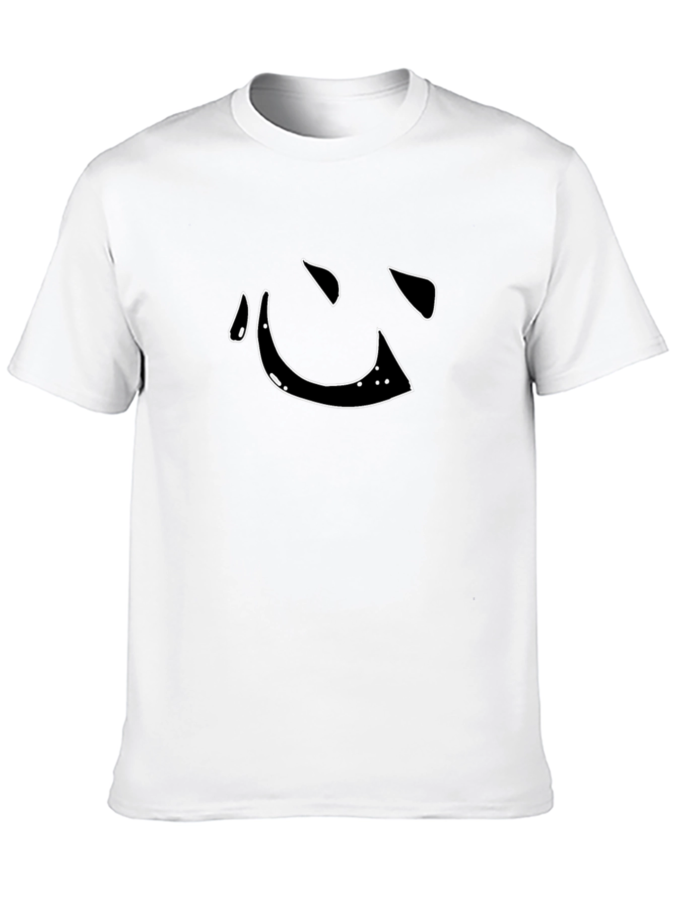 Black Tee with Minimalist Heart Graphic