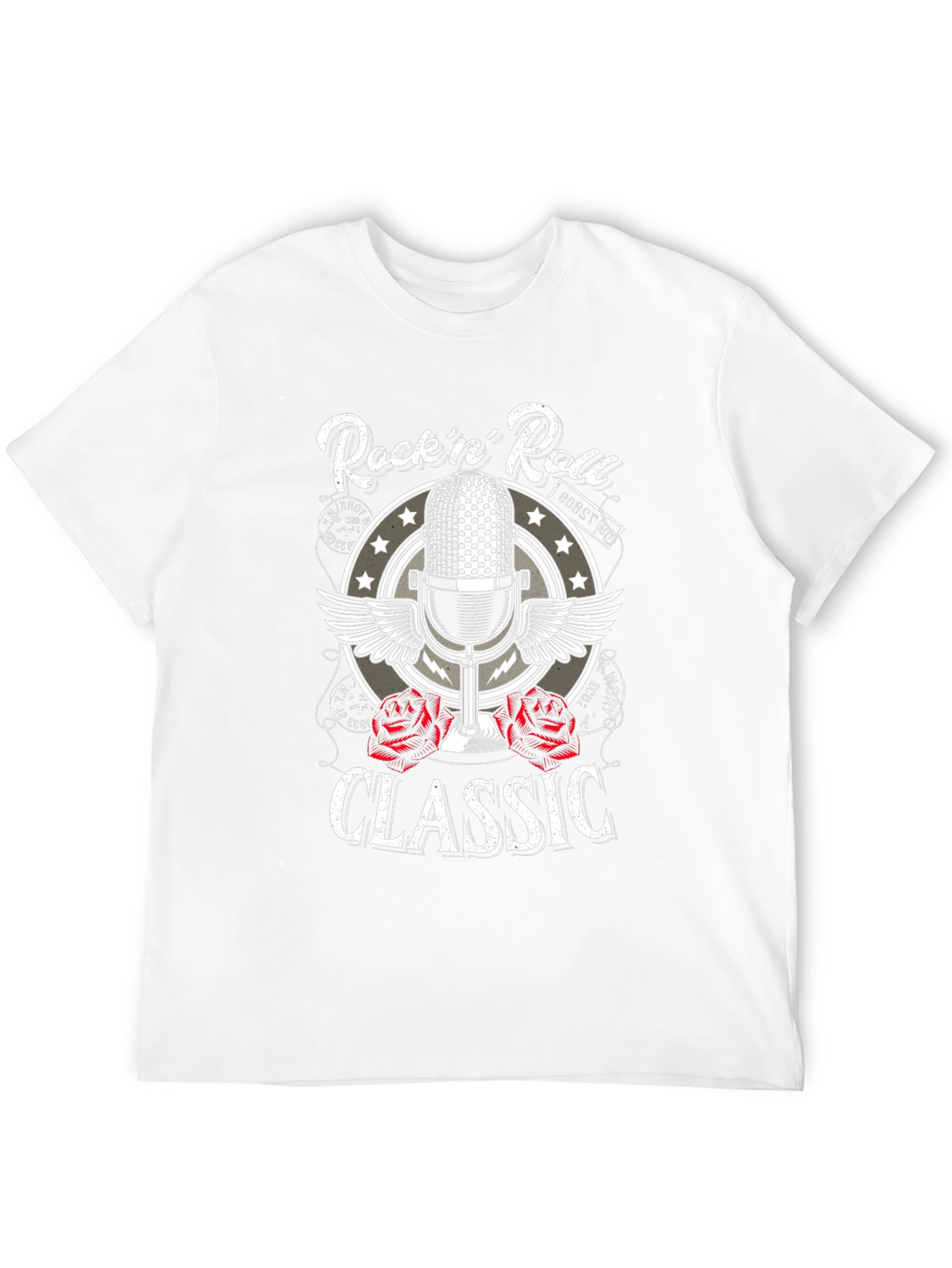 RocknRoll Classic Graphic Tee - Vintage Microphone T-Shirt