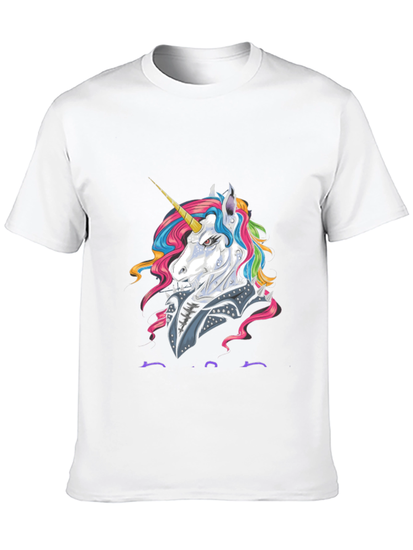 Unicorn Punk Rock Graphic Tee - Black