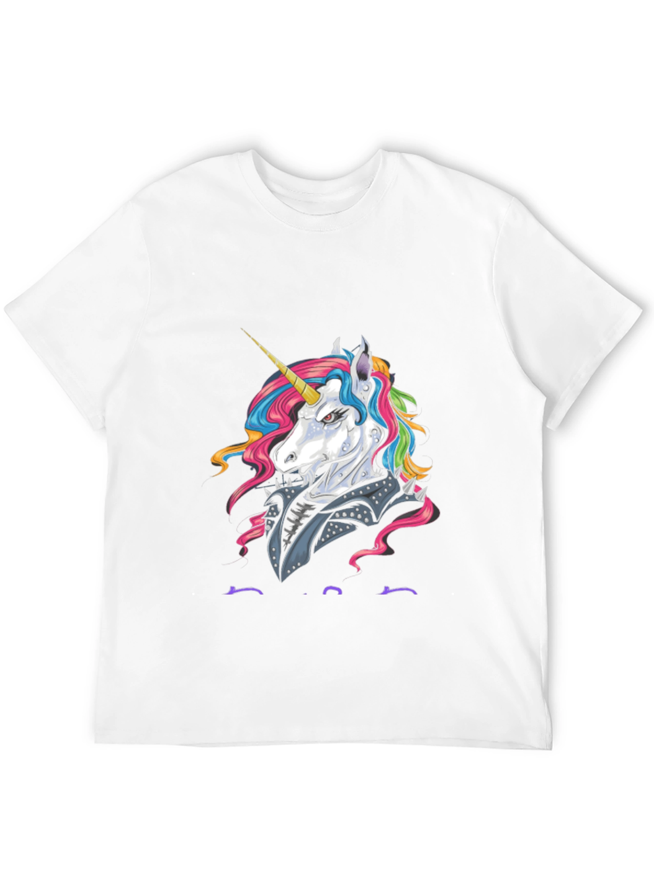 Unicorn Punk Rock Graphic Tee - Black