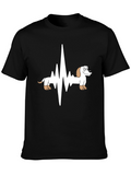 Dachshund Heartbeat Graphic T-Shirt