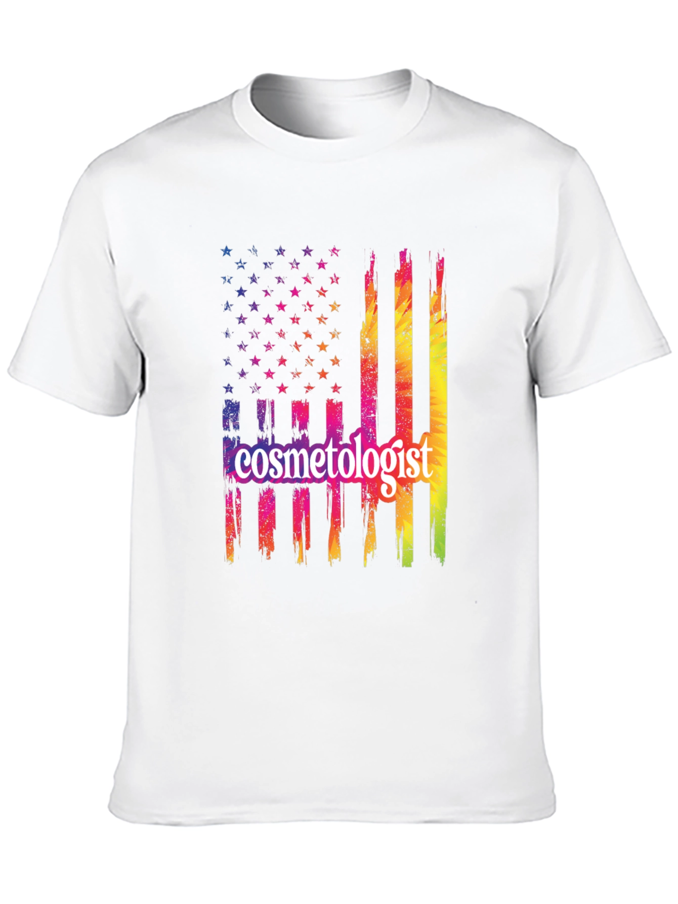 Cosmetologist American Flag Graphic T-Shirt
