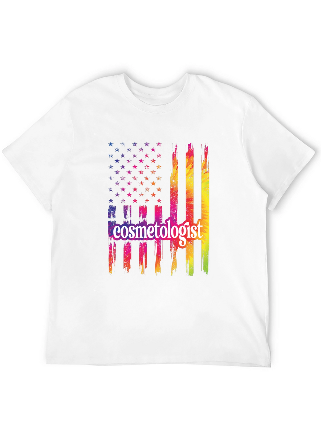 Cosmetologist American Flag Graphic T-Shirt