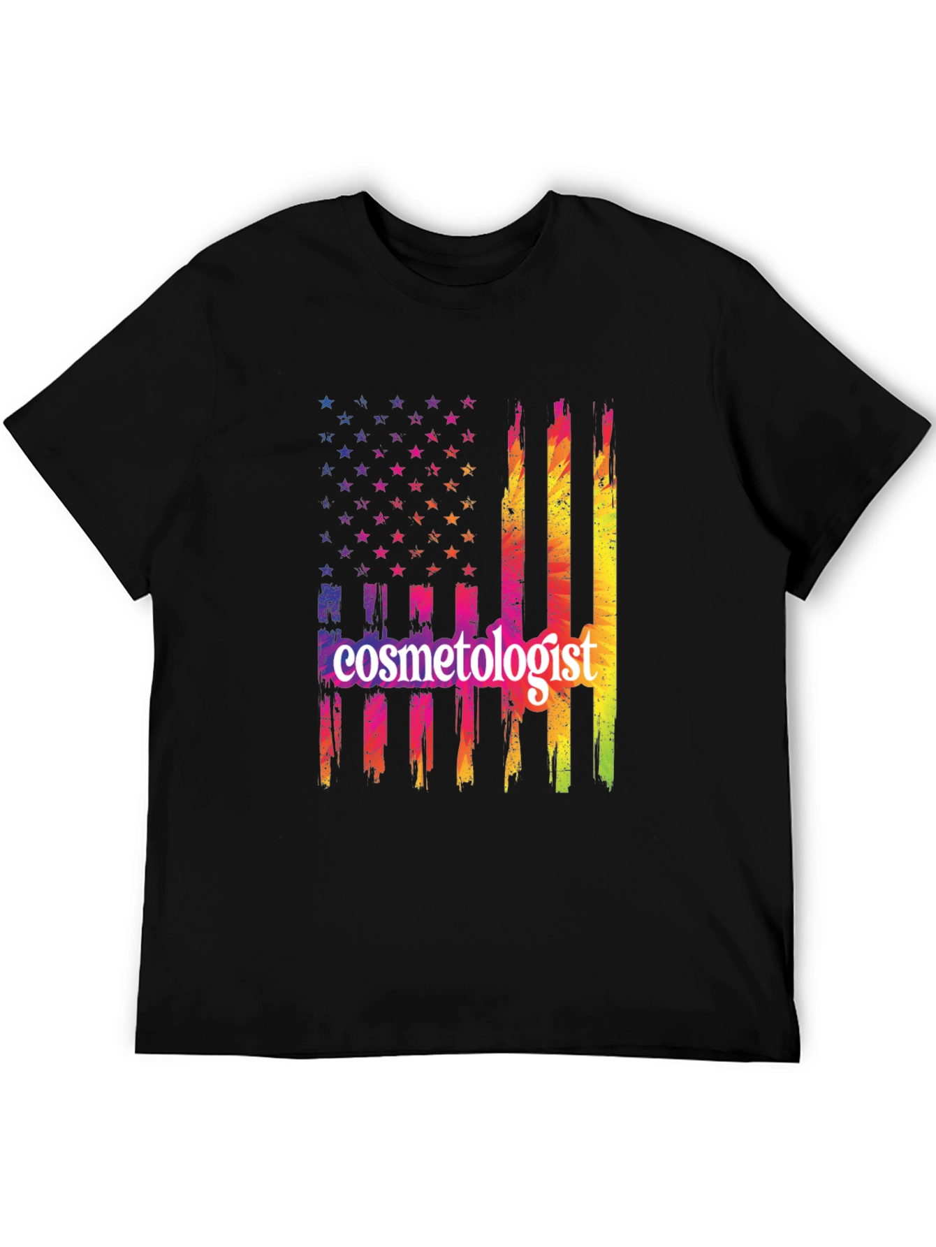 Cosmetologist American Flag Graphic T-Shirt