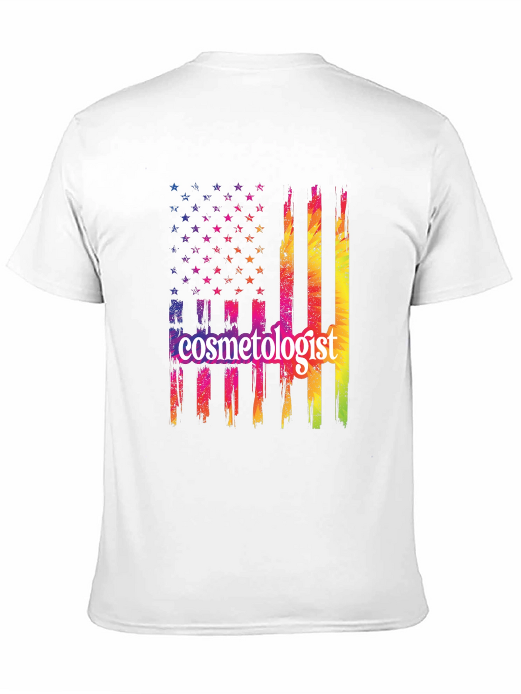 Cosmetologist American Flag Graphic T-Shirt