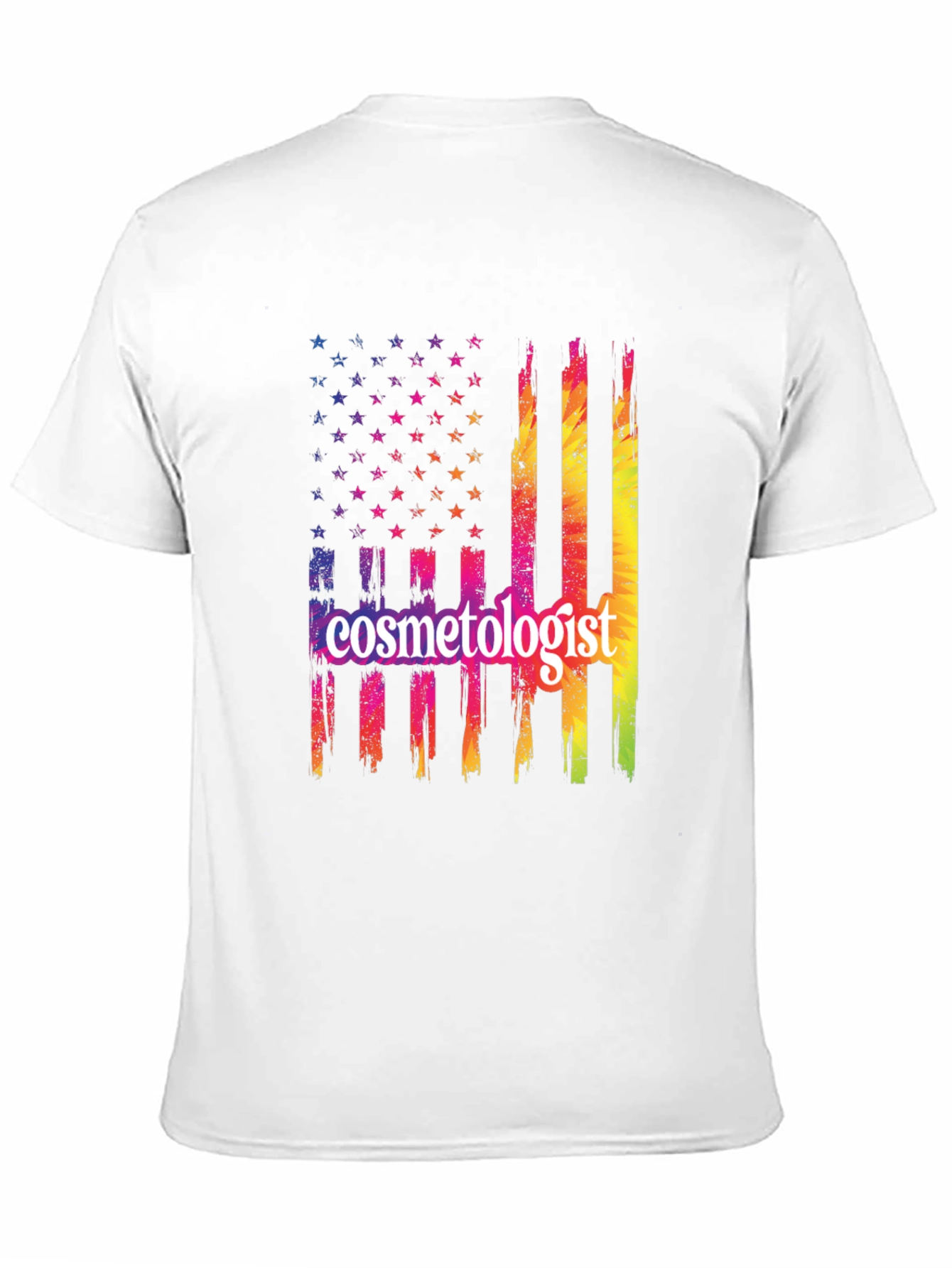Cosmetologist American Flag Graphic T-Shirt