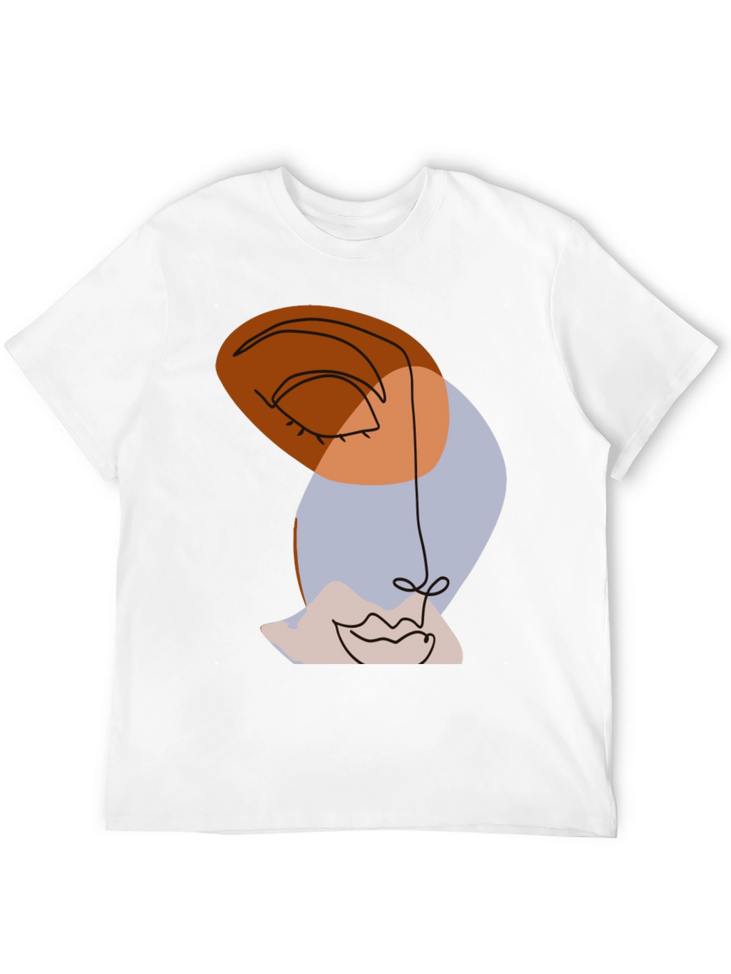 Abstract Face Graphic Tee - Modern Art Shirt