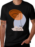 Abstract Face Graphic Tee - Modern Art Shirt