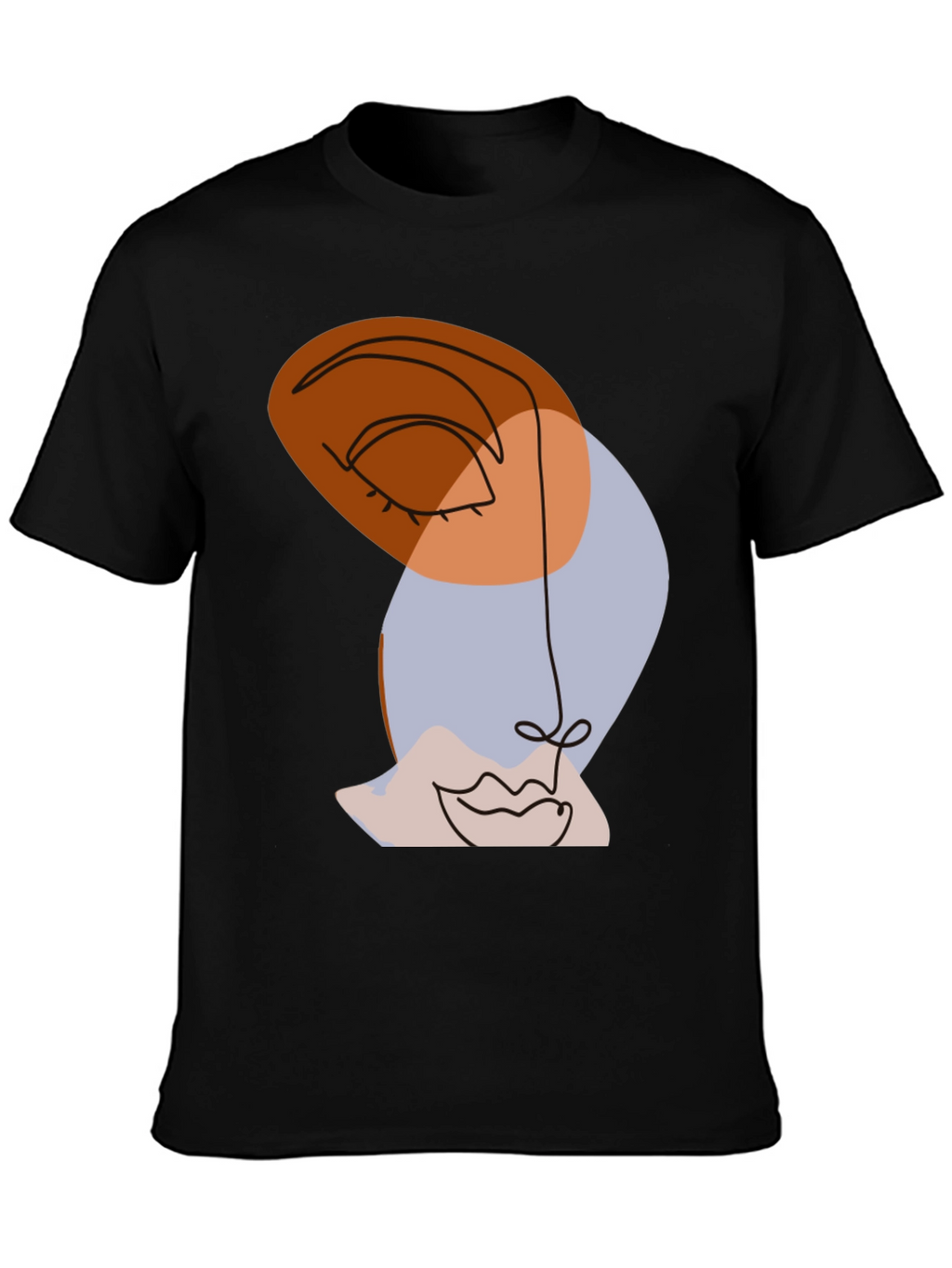 Abstract Face Graphic Tee - Modern Art Shirt
