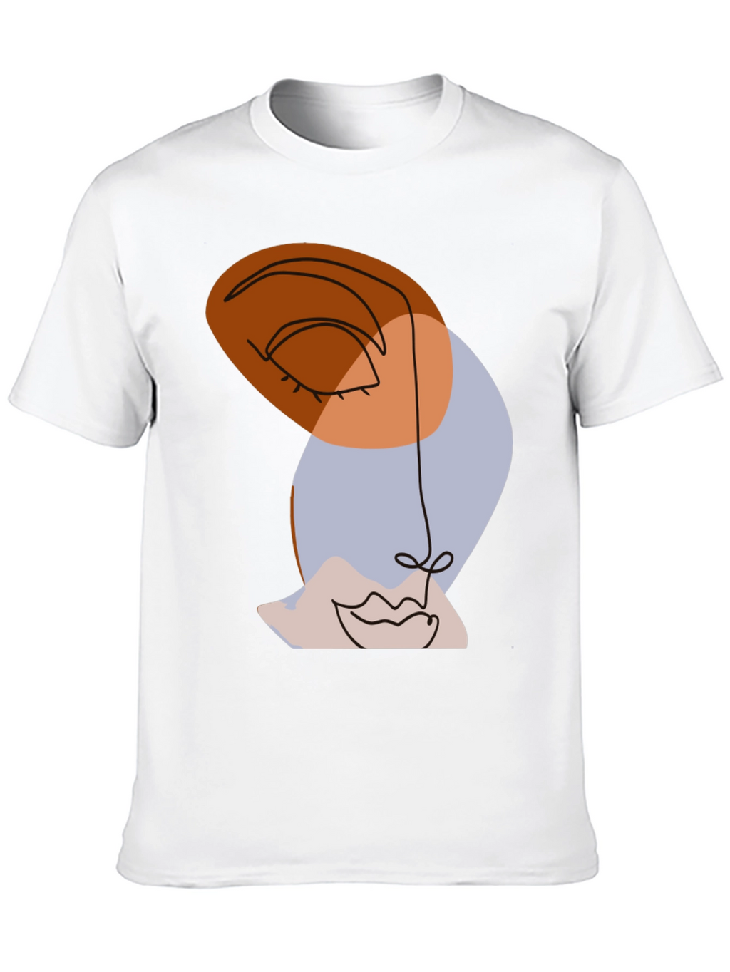 Abstract Face Graphic Tee - Modern Art Shirt