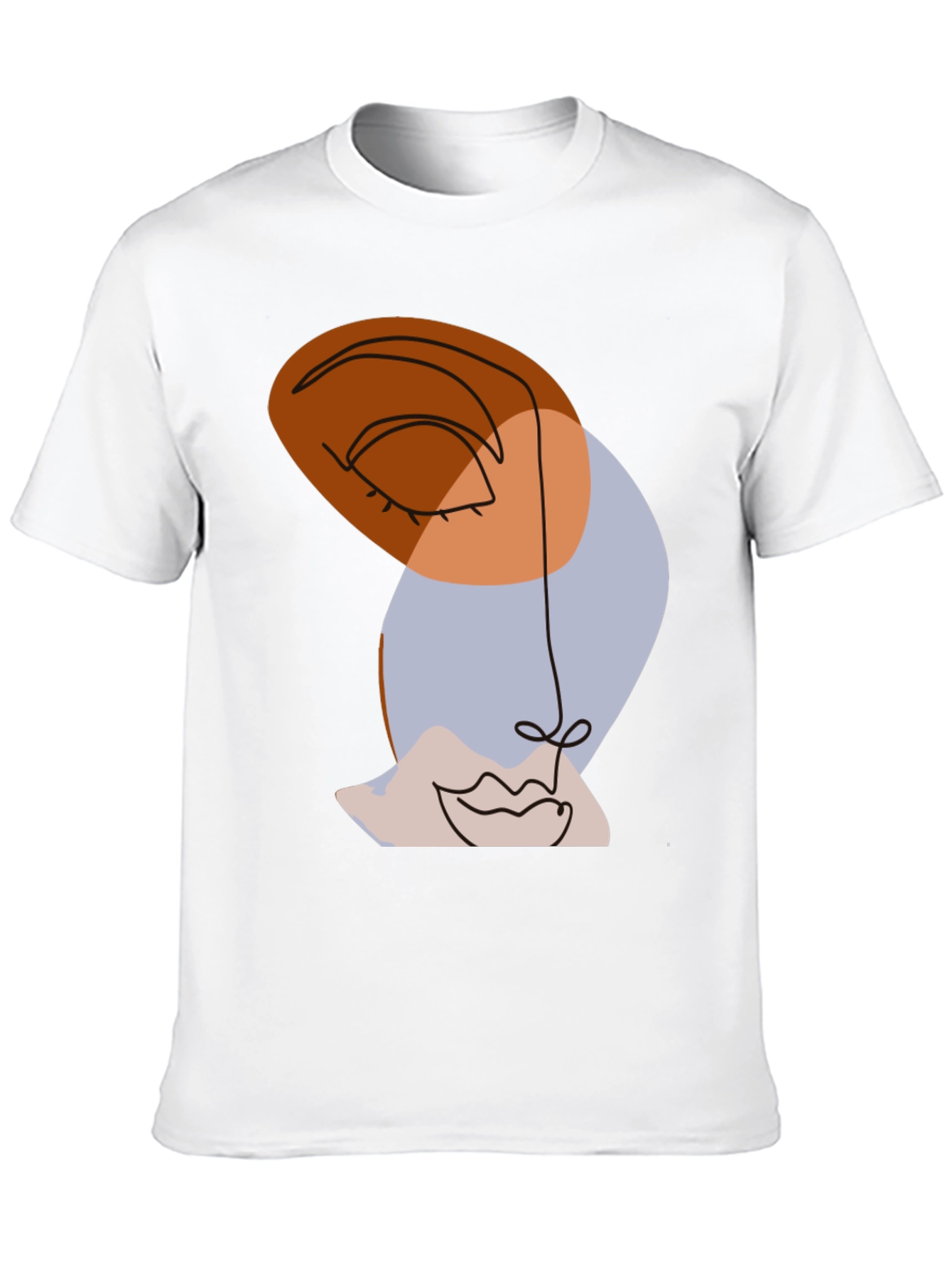 Abstract Face Graphic Tee - Modern Art Shirt