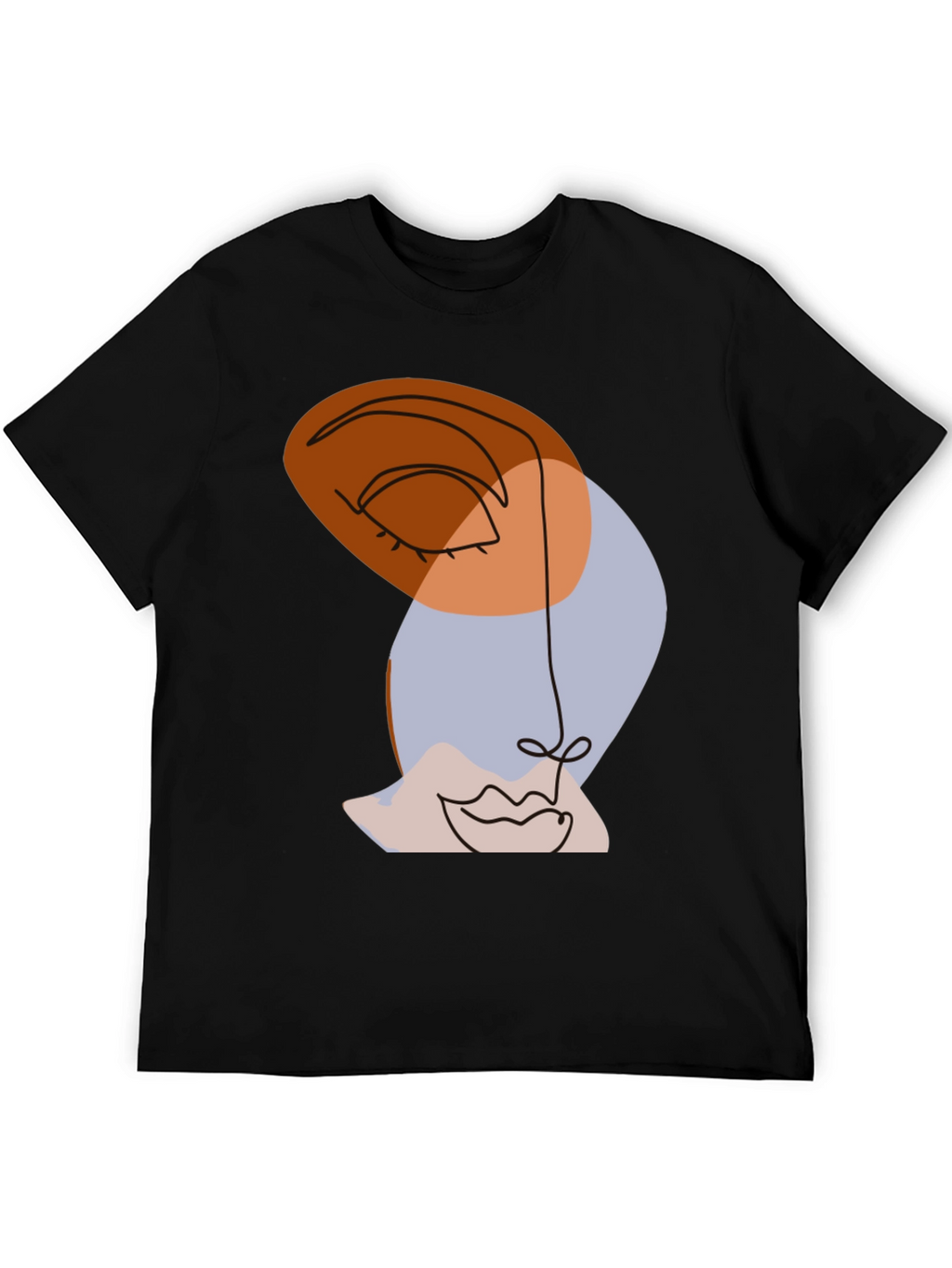 Abstract Face Graphic Tee - Modern Art Shirt
