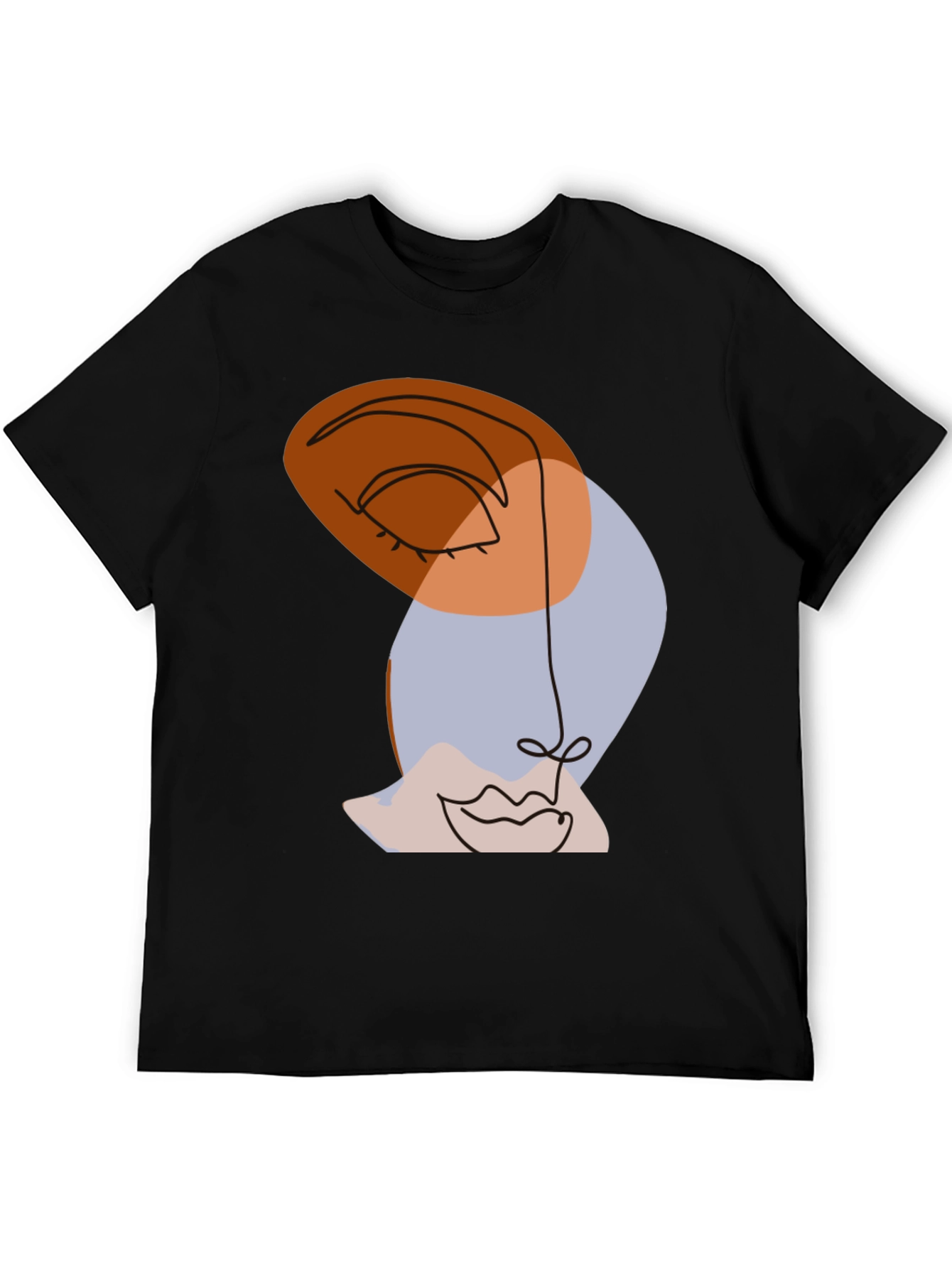 Abstract Face Graphic Tee - Modern Art Shirt