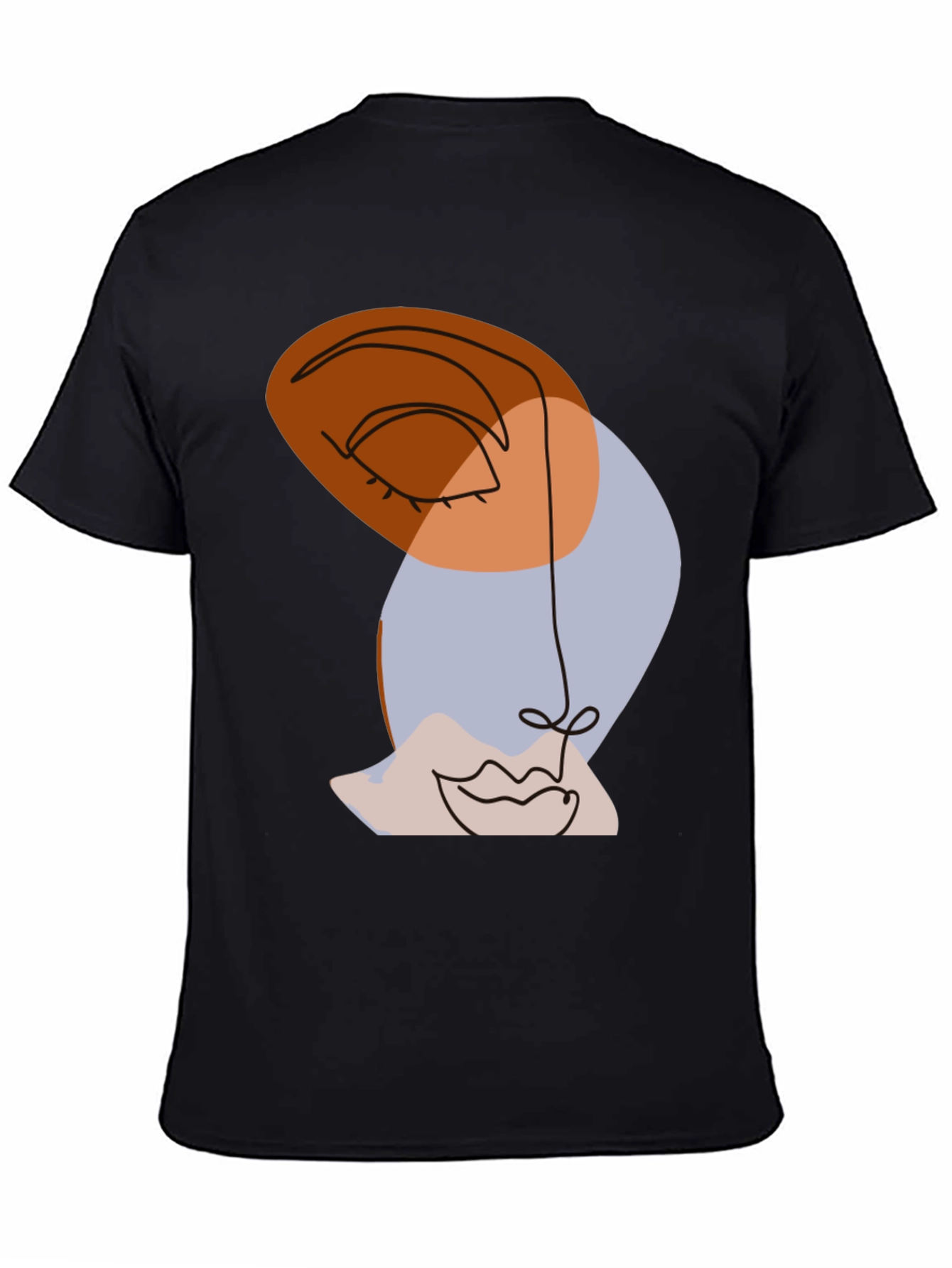 Abstract Face Graphic Tee - Modern Art Shirt