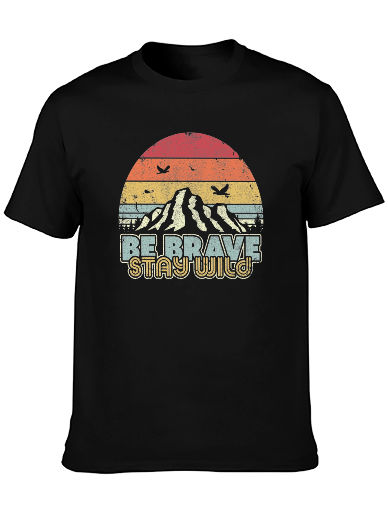 Retro Be Brave Stay Wild Graphic Tee