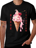Beach Ice Cream Black T-Shirt