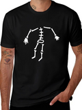 Skeleton Ribcage Graphic Black T-Shirt